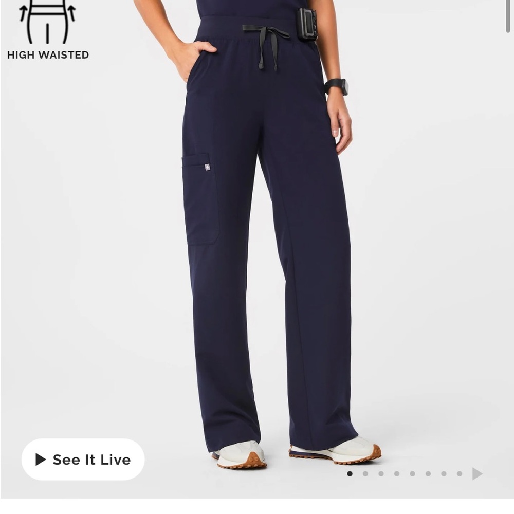 Figs High Waisted Isabel Wide Leg Scrub Pants